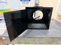 Custom Laser Engrave Machine Tinted Cover with Ventilation Holes & Magnetic Door   Acrylic Safety Enclosure for Laser Engraving Machine Malaysia