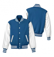 Varsity Jacket With Ribbed Collar & Cuffs