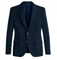 Single-Breasted Office Blazer With Notch Lapel