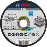 BOSCH PRO Stainless Steel and Metal Bonded Cutting Disc 2608 603 437
