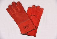 13�� RED FULL LEATHER HAND GLOVE (1 DOZEN)