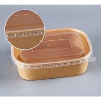 Kraft Paper Rectangular Lunch Box with Lid Kraft Paper Rectangular Lunch Box with Lid