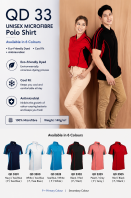 Unisex Microfibre Polo Shirt - QD33 Unisex Microfibre Polo Shirt - QD33