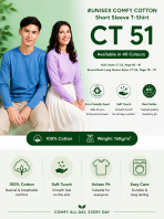 Unisex Comfy Cotton Short Sleeve T-Shirt - CT51