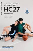 Unisex CVC Honeycomb Cut & Sew Polo Shirt - HC27