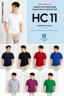 Unisex CVC Honeycomb Tipped Collar & Cuff Polo Shirt - HC11