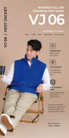 Unisex Full-Zip Sleeveless Vest Jacket - VJ06