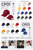 CP01 & CP03 Cotton Baseball Cap��Classic Everyday Cap