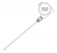 TE22-TC-05 Series: Thermocouple Sensor with Threaded Fitting and Transmitter, Spring-Loaded TE22-TC-05 Series: Thermocouple Sensor with Threaded Fitting and Transmitter, Spring-Loaded