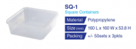 SQ-1 Square Plastic Containers