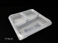 3-Compartment Plastic Container & Lid 3-Compartment Plastic Container & Lid