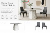 Marble Dining Table & Chair Set |