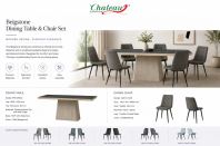 Beige Stone Dining Table & Chair Set