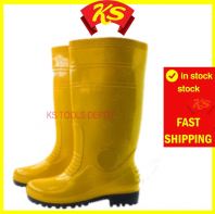 Daizen Safety Rubber Boot Safety Shoe Kasut Getah Kuning + Kepala & Tapak Besi (Carbon Steel Toe)