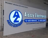 BIG SIZE ALLUMINIUM TRISM BASE WITH 3D LED CHANNEL FRONLIT SIGNAGE SIGNBOARD IN PERAK , PENANG & KEDAH