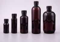 Amber Boston Round Bottles