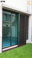 Security Mesh + Glass Sliding Door