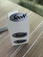 Silver Polyester Car Number Plate Sticker