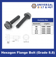 Hexagon Flange Bolt (Grade 8.8)