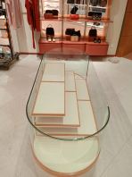 UV Bonded Tempered Glass Display Cabinet