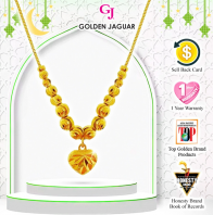Emas Jaguar Rantai Leher Choker Kotak + Bulan Sabit Pure Love Sadur Emas 24K 10.35g (4276450109-PL)