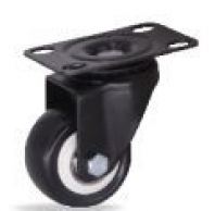 Medium Duty Black PVC Top Plate Castor Wheel