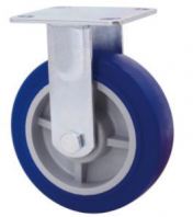 Heavy Duty PLE Blue Rubber Castor Wheel