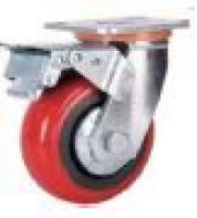 Heavy Duty RPV Red PVC Castor Wheel