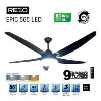 REZO EPIC 56" LED 3 Colour Light DC 9 Speed Remote Ceiling Fan with light / Kipas Siling Lampu EPIC565