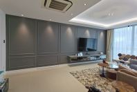 Floating Mirror-Front TV Console & Panel Wall Floating Mirror-Front TV Console & Panel Wall