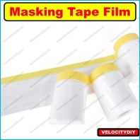 Pre-Taped Masking Film Drop Sheet PE Sheet Tape & Drape 20mm  1.1mx25m