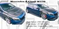 Mercedes A Class W176 VRS Style Front Bonnet, Front Fender (Carbon Fibre / Forged Carbon / FRP Material)
