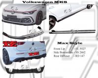 Volkswagen MK8 Max Style Front Lip, Side Bottomline, Rear Diffuser (Carbon Fibre / Forged Carbon / FRP Material) Volkswagen MK8 Max Style Front Lip, Side Bottomline, Rear Diffuser (Carbon Fibre / Forged Carbon / FRP Material)