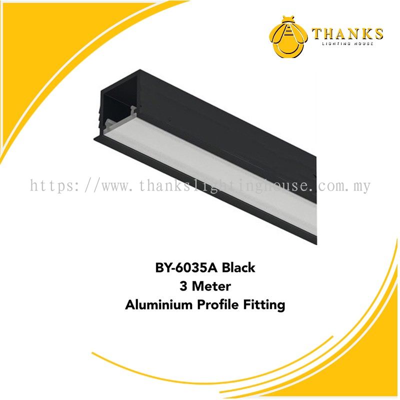 Perak Ipoh BY 6035A BLACK Aluminium Profile from THANKS LIGHTING HOUSE
