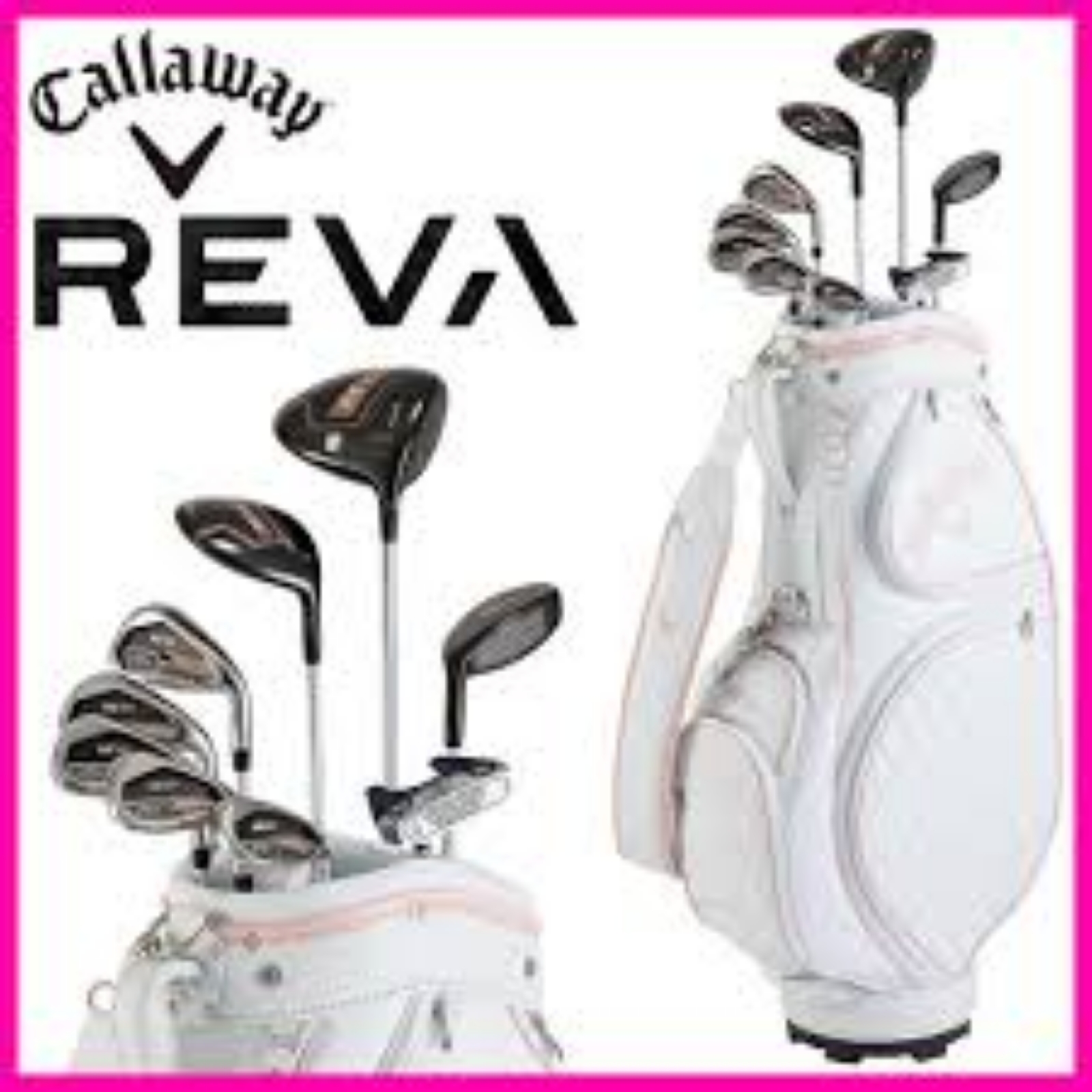 Callaway REVA ゴルフバッグ ホワイト・ピンク Callaway REVA ゴルフバッグ ホワイト・ピンク