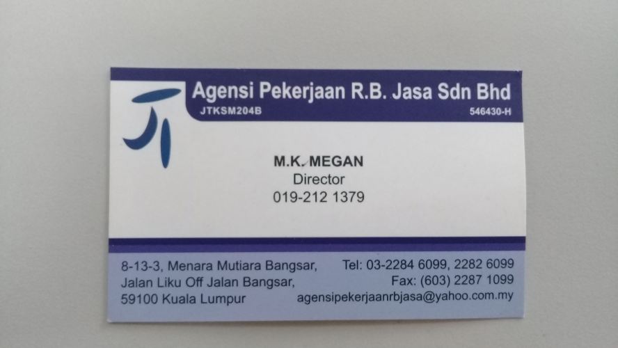 Agensi Pekerjaan R.B Jasa Sdn Bhd