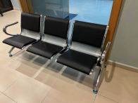 3 Seater Waiting Link Chair | Patient CLinic Hospital Waiting Metal Steel Chair | Commercial Bench | Office Furiture | Office Chair | Penang | KL | Subang Jaya | Klang | Johor bahru