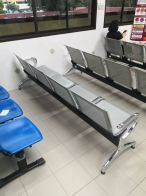 4 Seater Waiting Link Chair | Chrome Metal Link Chair | Kerusi Besi Pelawat Menunggu Klinik Hospital | Office Furniture | Penang | Deliver | Kulim | Lunas | Bertam | Kepala Batas | KL | Sungai Buloh