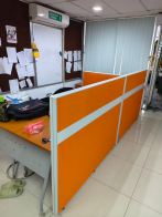 Office Workstation Cubicle | L-Shape Workstation Table with Partition Panel | Meja Pejabat L-Shape + Panel Pejabat | Office Workstation Supplier Penang, KL, Prai, Batu Kawan, Kulim Hi Tech, Bayan Lepas