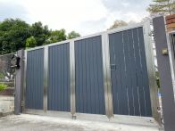 Latest Aluminum Stainless Steel Track Auto Gate Design Klang | Malaysia ( 8 Ft Height )